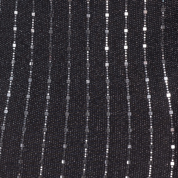 LAST 1 Black Off Shoulder Lurex Bodycon Mini Dress - Picture 8 of 8